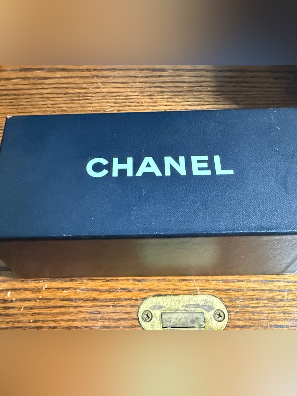 CHANEL Black and crème sunglasses, Authentication Card and Holder